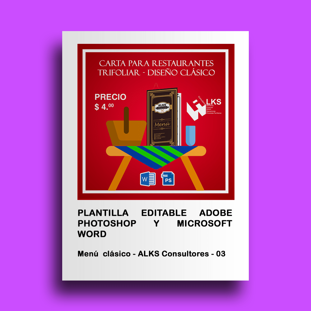Plantilla menú clásico 03